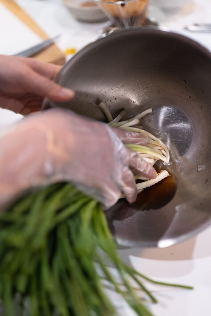 wakatak cooking classのアサツキキムチ