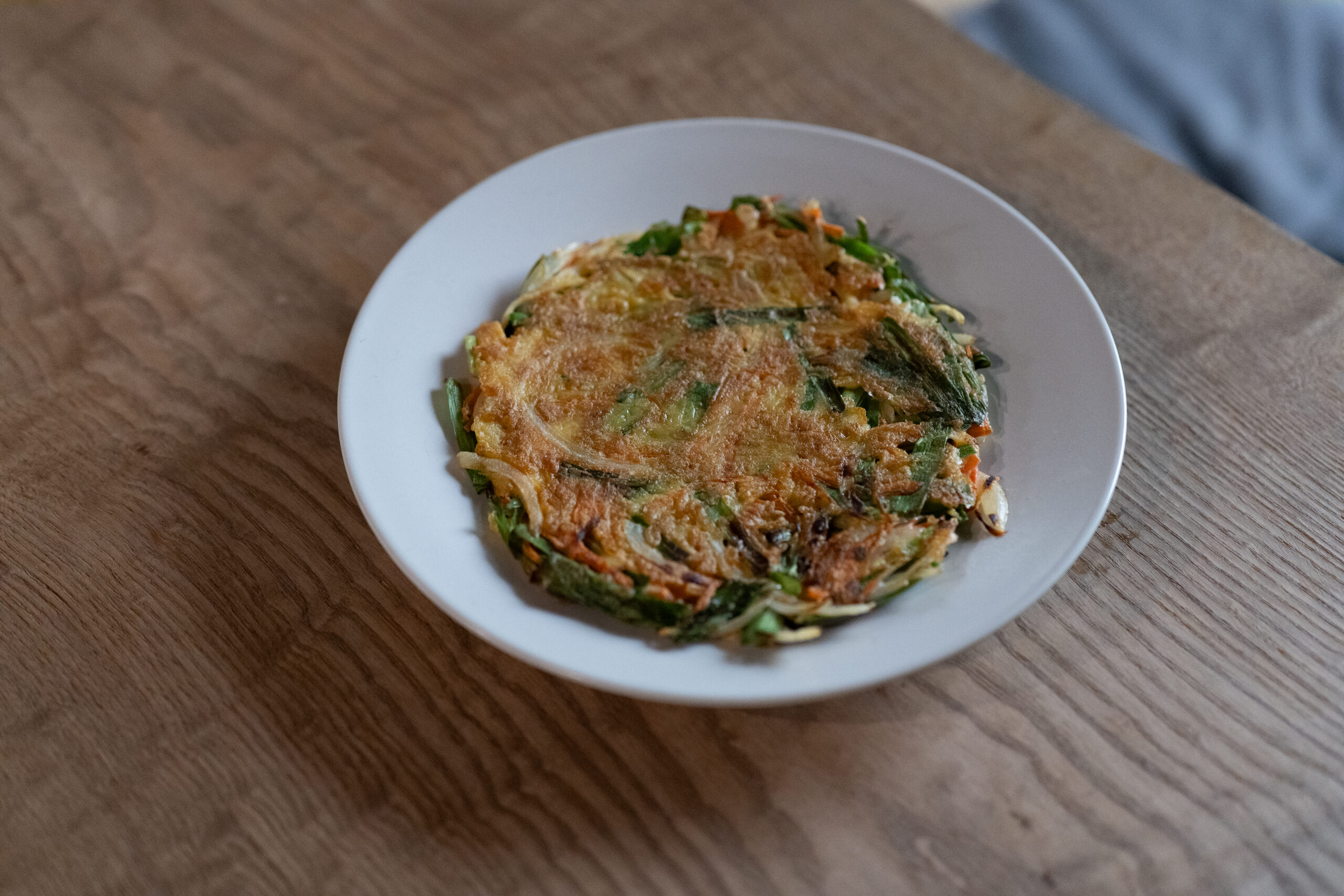 たくさんのニラを入れた野菜チヂミ